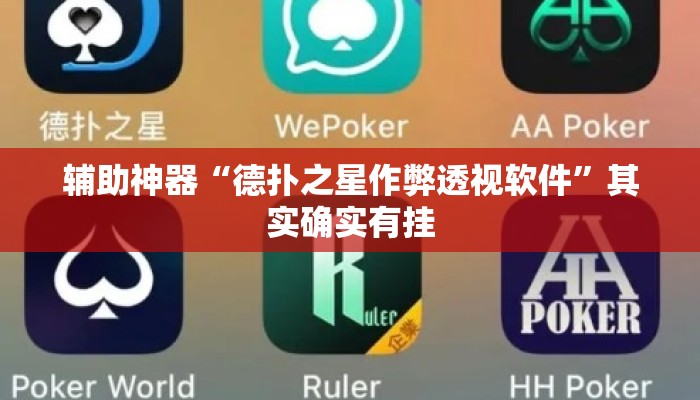 辅助神器“德扑之星作弊透视软件	”其实确实有挂