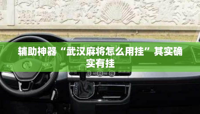 辅助神器“武汉麻将怎么用挂	”其实确实有挂