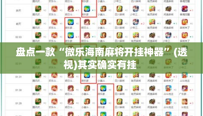 盘点一款“微乐海南麻将开挂神器”(透视)其实确实有挂 