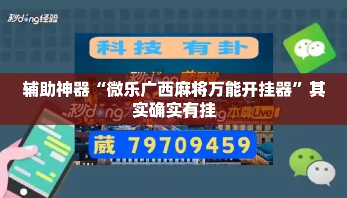 辅助神器“微乐广西麻将万能开挂器”其实确实有挂