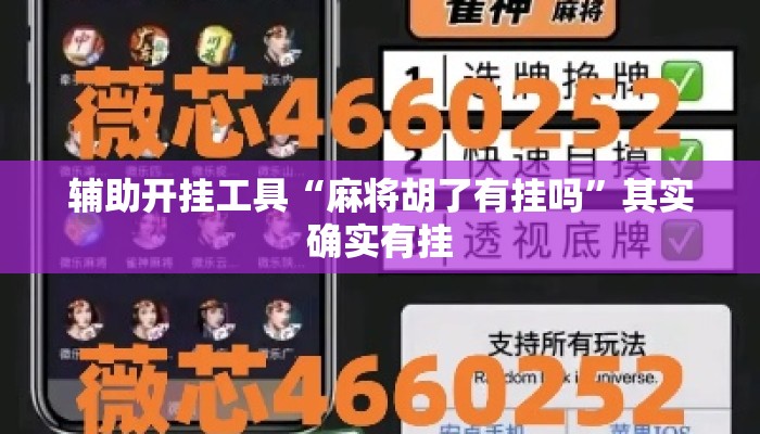 辅助开挂工具“麻将胡了有挂吗”其实确实有挂