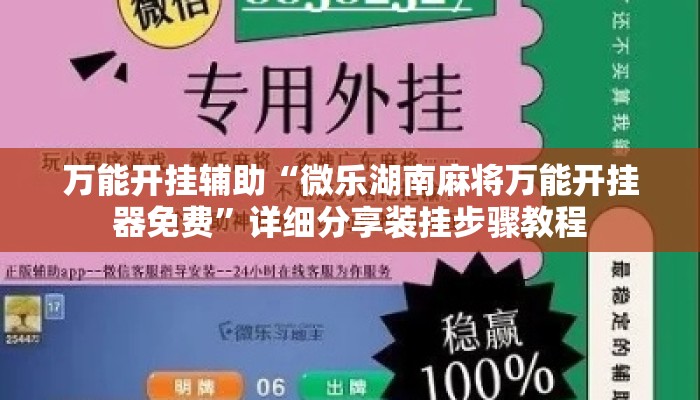 万能开挂辅助“微乐湖南麻将万能开挂器免费”详细分享装挂步骤教程