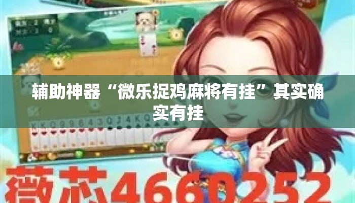 辅助神器“微乐捉鸡麻将有挂	”其实确实有挂