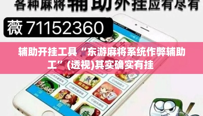 辅助开挂工具“东游麻将系统作弊辅助工”(透视)其实确实有挂 