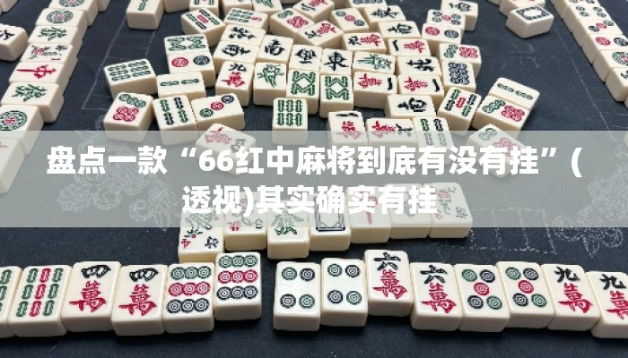 盘点一款“66红中麻将到底有没有挂”(透视)其实确实有挂 