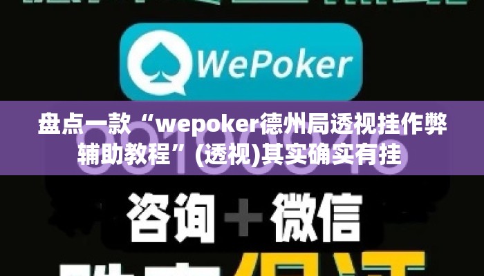 盘点一款“wepoker德州局透视挂作弊辅助教程	”(透视)其实确实有挂 
