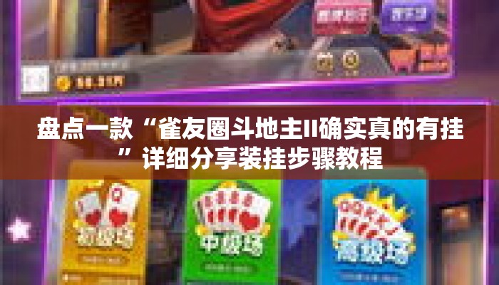 盘点一款“雀友圈斗地主II确实真的有挂”详细分享装挂步骤教程