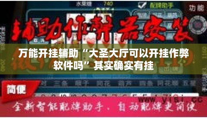 万能开挂辅助“大圣大厅可以开挂作弊软件吗”其实确实有挂