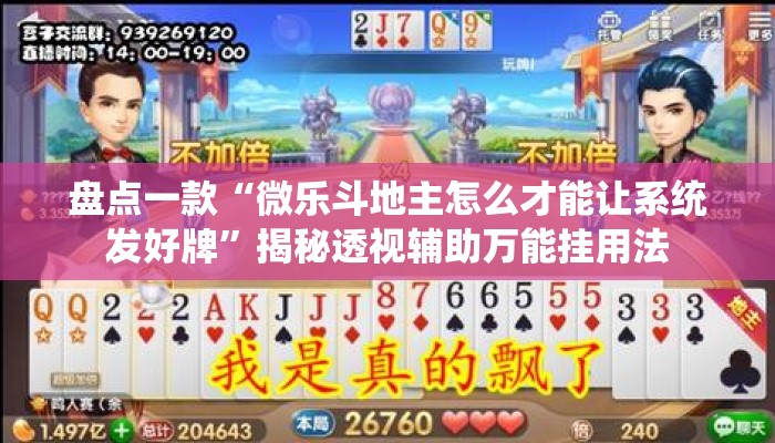 盘点一款“微乐斗地主怎么才能让系统发好牌	”揭秘透视辅助万能挂用法