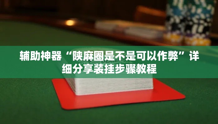 辅助神器“陕麻圈是不是可以作弊”详细分享装挂步骤教程