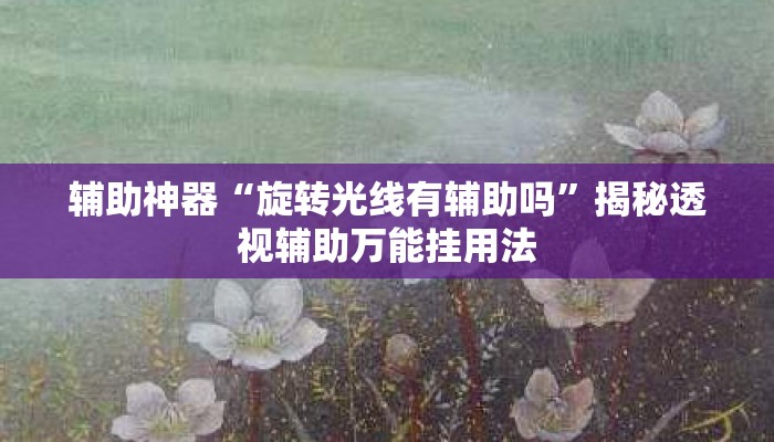 辅助神器“旋转光线有辅助吗”揭秘透视辅助万能挂用法