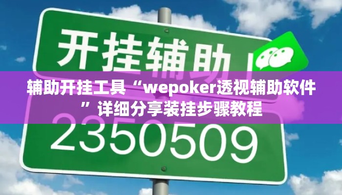 辅助开挂工具“wepoker透视辅助软件”详细分享装挂步骤教程