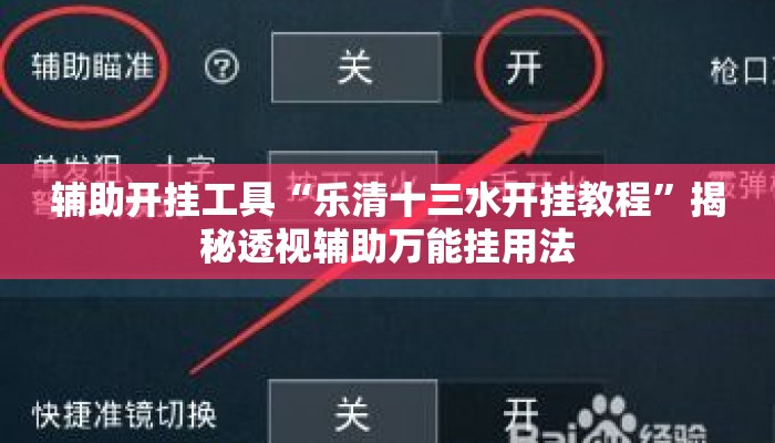 辅助开挂工具“乐清十三水开挂教程	”揭秘透视辅助万能挂用法