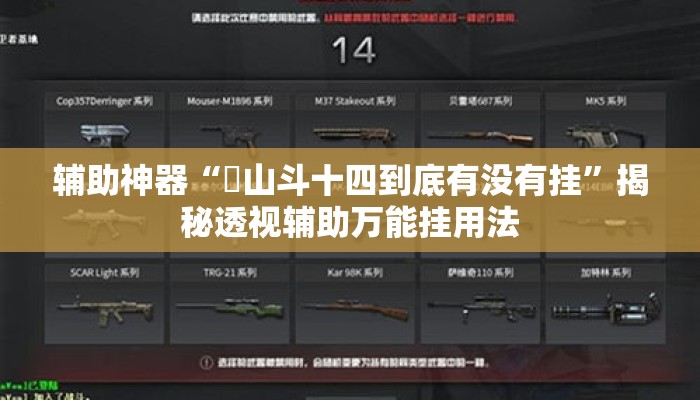 辅助神器“涼山斗十四到底有没有挂”揭秘透视辅助万能挂用法