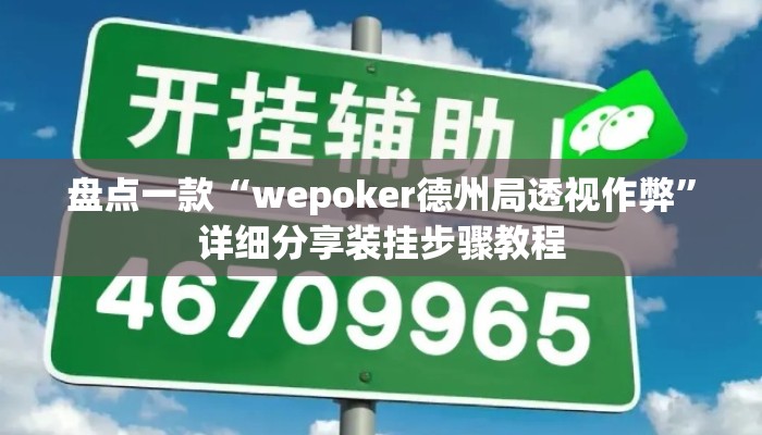 盘点一款“wepoker德州局透视作弊	”详细分享装挂步骤教程