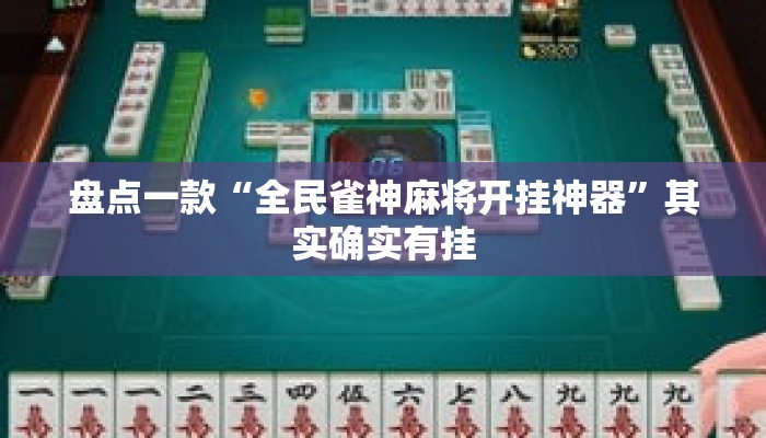 盘点一款“全民雀神麻将开挂神器”其实确实有挂