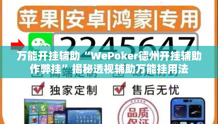 万能开挂辅助“WePoker德州开挂辅助作弊挂”揭秘透视辅助万能挂用法