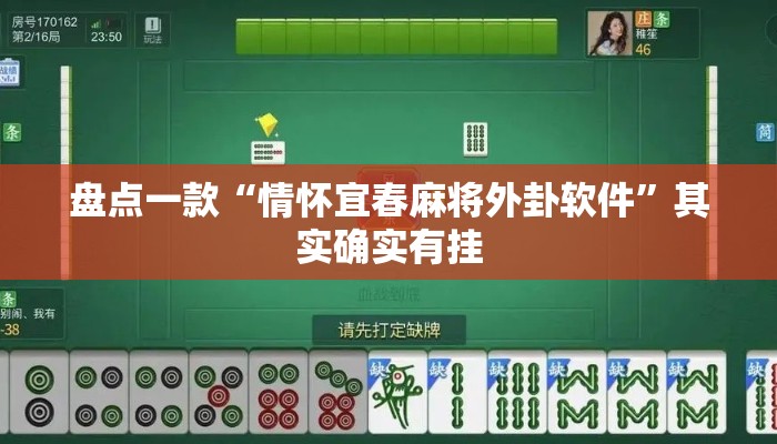 盘点一款“情怀宜春麻将外卦软件	”其实确实有挂