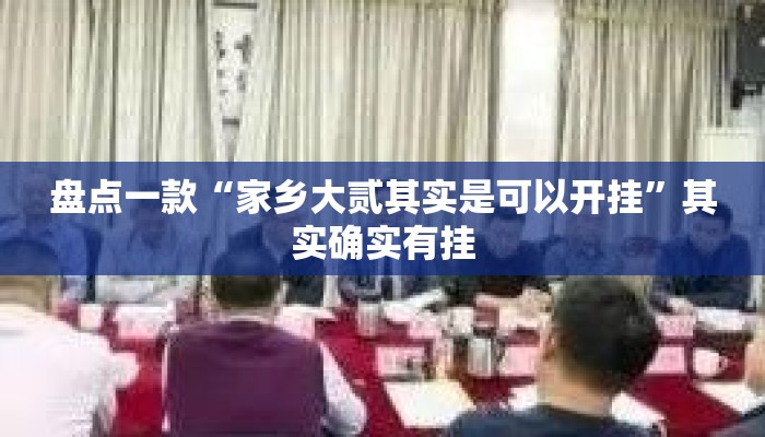 盘点一款“家乡大贰其实是可以开挂”其实确实有挂