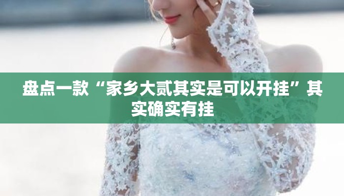 盘点一款“家乡大贰其实是可以开挂”其实确实有挂