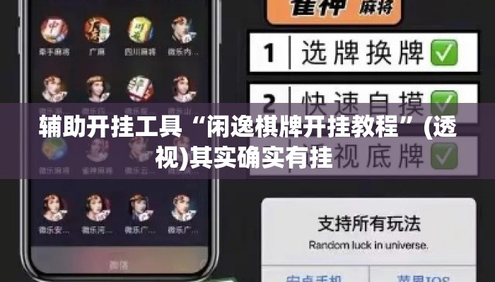 辅助开挂工具“闲逸棋牌开挂教程”(透视)其实确实有挂 