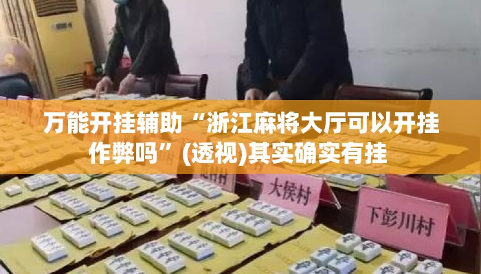 万能开挂辅助“浙江麻将大厅可以开挂作弊吗”(透视)其实确实有挂 
