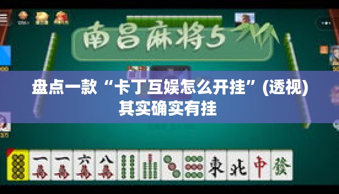 盘点一款“卡丁互娱怎么开挂”(透视)其实确实有挂 