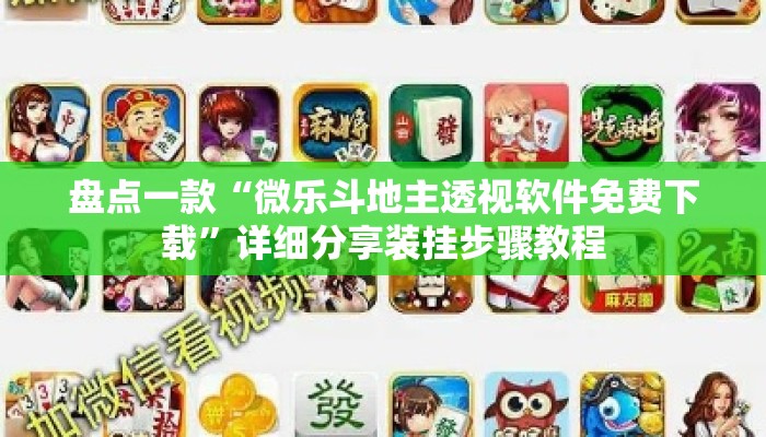 盘点一款“微乐斗地主透视软件免费下载”详细分享装挂步骤教程