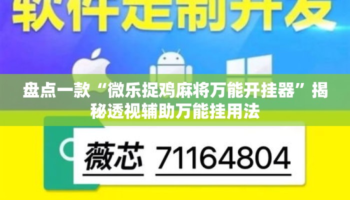 盘点一款“微乐捉鸡麻将万能开挂器”揭秘透视辅助万能挂用法