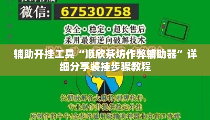 辅助开挂工具“顺欣茶坊作弊辅助器”详细分享装挂步骤教程