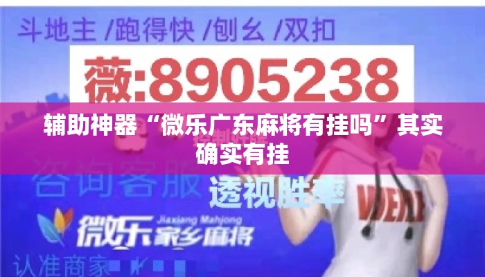 辅助神器“微乐广东麻将有挂吗”其实确实有挂