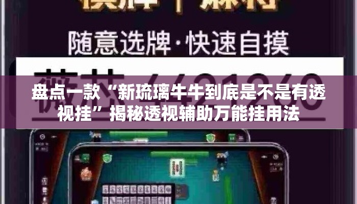 盘点一款“新琉璃牛牛到底是不是有透视挂”揭秘透视辅助万能挂用法