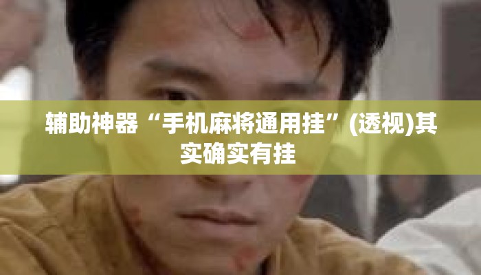 辅助神器“手机麻将通用挂	”(透视)其实确实有挂 