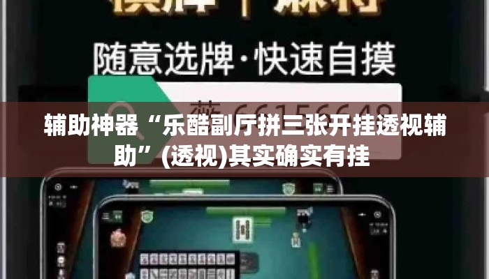 辅助神器“乐酷副厅拼三张开挂透视辅助	”(透视)其实确实有挂 