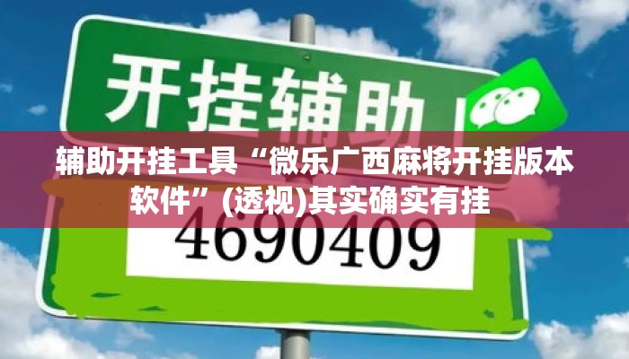 辅助开挂工具“微乐广西麻将开挂版本软件	”(透视)其实确实有挂 