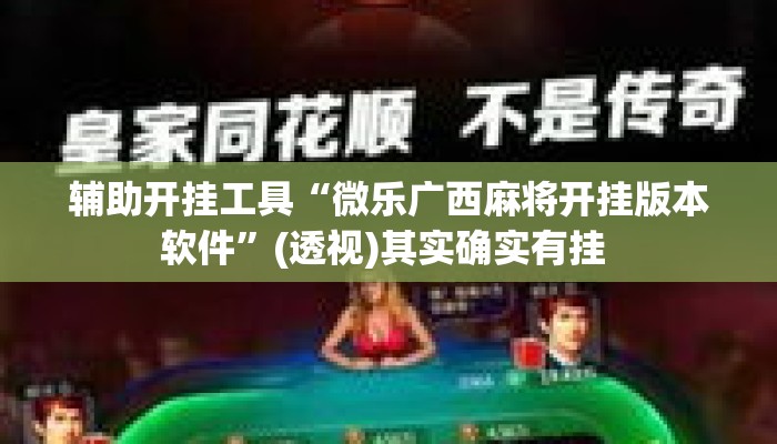 辅助开挂工具“微乐广西麻将开挂版本软件”(透视)其实确实有挂 