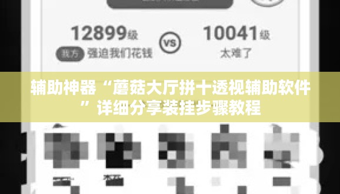 辅助神器“蘑菇大厅拼十透视辅助软件	”详细分享装挂步骤教程