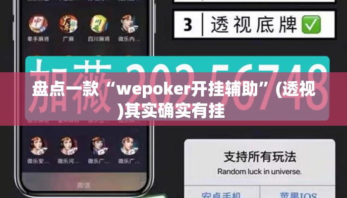 盘点一款“wepoker开挂辅助”(透视)其实确实有挂 