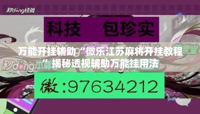 万能开挂辅助“微乐江苏麻将开挂教程”揭秘透视辅助万能挂用法