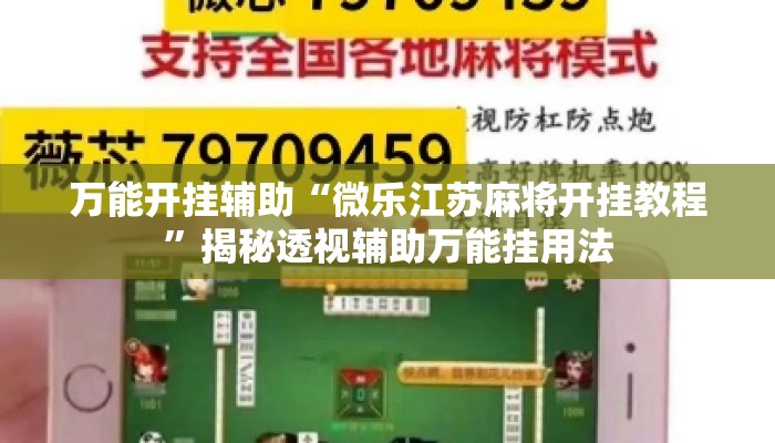 万能开挂辅助“微乐江苏麻将开挂教程”揭秘透视辅助万能挂用法