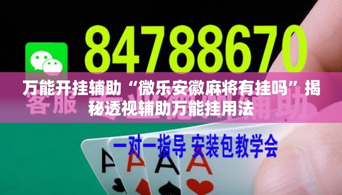 万能开挂辅助“微乐安徽麻将有挂吗	”揭秘透视辅助万能挂用法