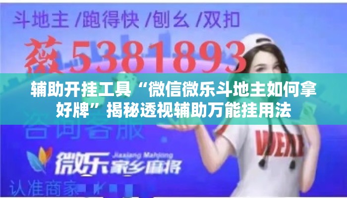 辅助开挂工具“微信微乐斗地主如何拿好牌	”揭秘透视辅助万能挂用法