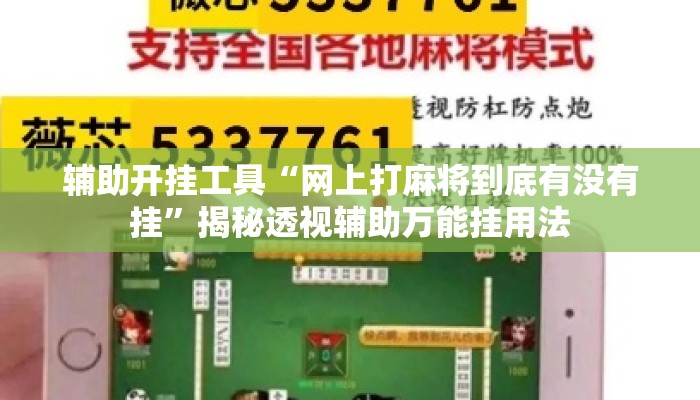辅助开挂工具“网上打麻将到底有没有挂	”揭秘透视辅助万能挂用法