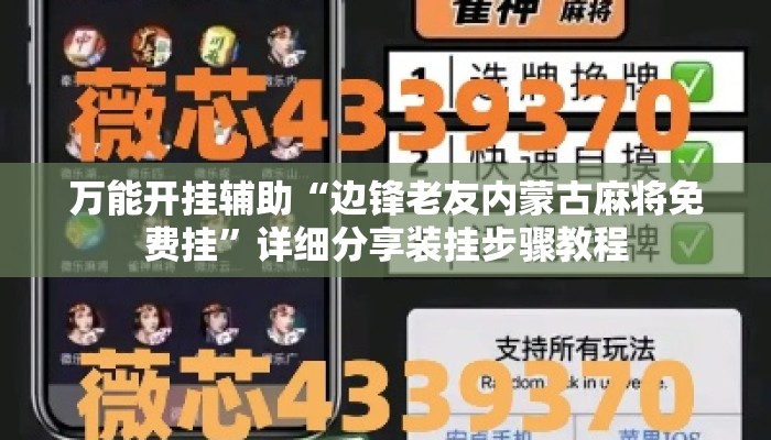 万能开挂辅助“边锋老友内蒙古麻将免费挂”详细分享装挂步骤教程