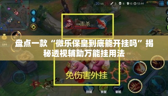 盘点一款“微乐保皇到底能开挂吗	”揭秘透视辅助万能挂用法