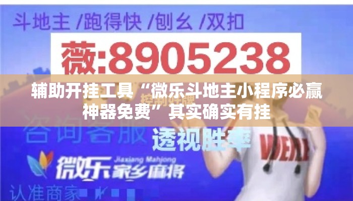 辅助开挂工具“微乐斗地主小程序必赢神器免费”其实确实有挂