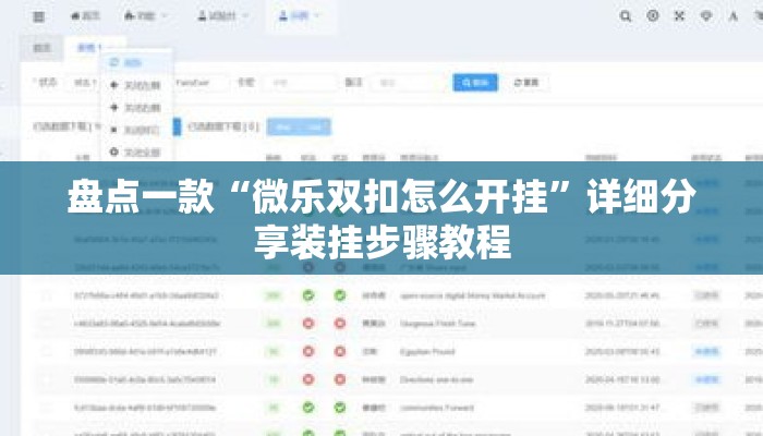 盘点一款“微乐双扣怎么开挂”详细分享装挂步骤教程