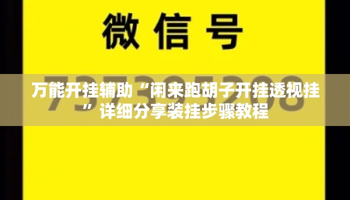 万能开挂辅助“闲来跑胡子开挂透视挂”详细分享装挂步骤教程