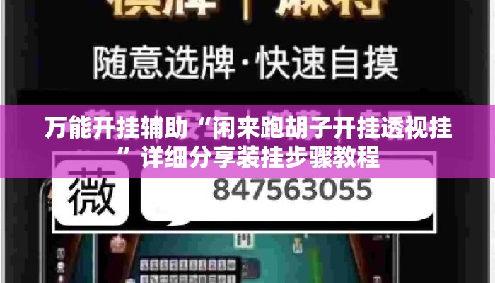 万能开挂辅助“闲来跑胡子开挂透视挂	”详细分享装挂步骤教程