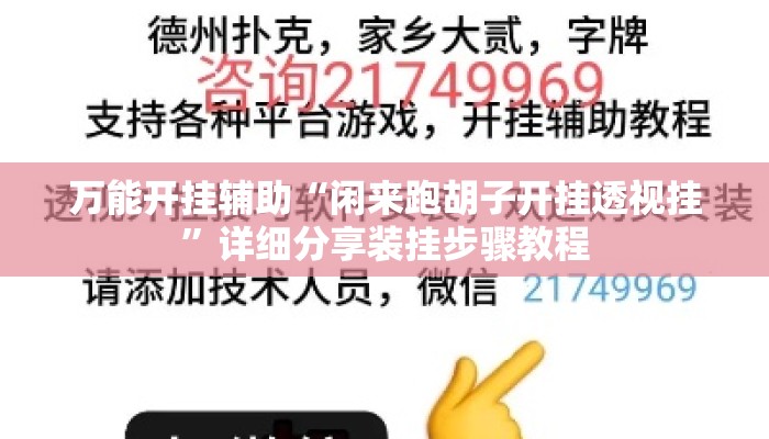 万能开挂辅助“闲来跑胡子开挂透视挂”详细分享装挂步骤教程